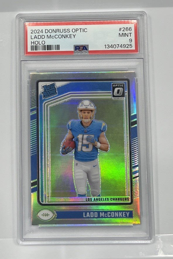 Ladd McCONKEY Rookie Card #266 Psa 9 2024 Panini Donruss Optic Holo