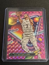 2023-24 Topps Chrome Cosmic #79 CJ McCollum Pink Galaxy Refractors
