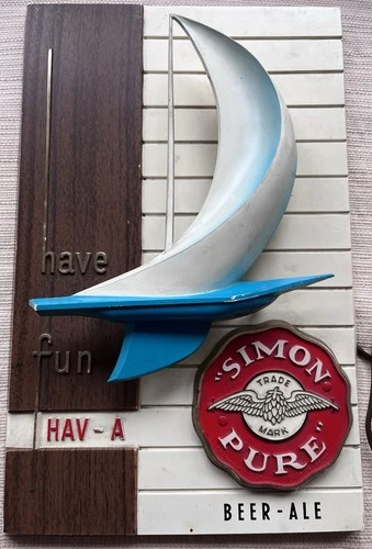 Simon Pure Beer - Ale Buffalo NY Vintage Lighted Advertising Display Sign