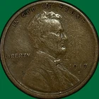 1917-S Lincoln Wheat Cent Choice Very Fine VF+ Coin #35402