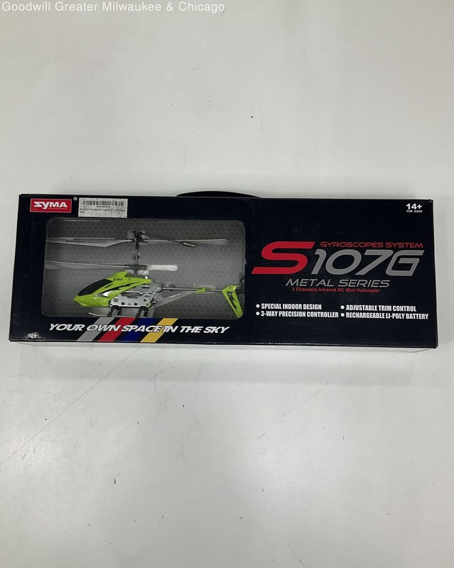Syma S107G Remote Control Helicopter Green Metal Series Gyroscope System IOB