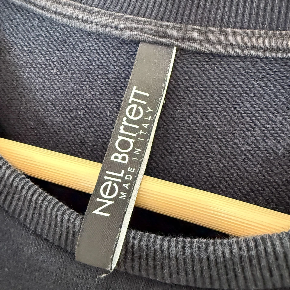 Neil Barrett Sweatshirt Men Large Slim Visionary Mind French Terry Graphic Italy - Image 3 of 4