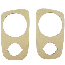 Suburban Tahoe Yukon Rear Door Pod Baffles 1x 6.5" 1xTw Speaker Ring Pods MDF