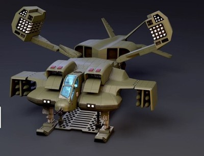 Colonial Marines Cheyenne Dropship Resin Kit 34cm Aliens Movable Canopy Wings