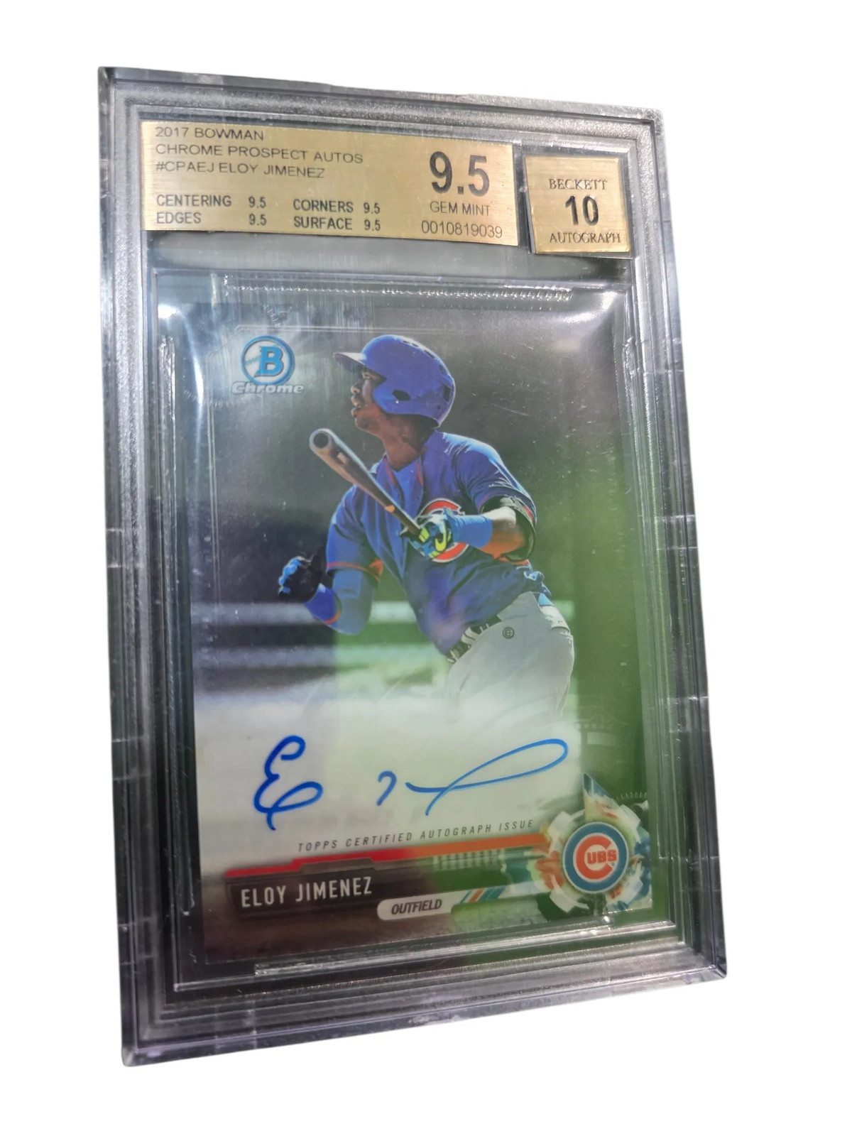 2017 Bowman Chrome Prospect Autographs Eloy Jimenez #CPAEJ BGS 9.5 Auto 10