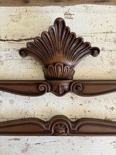 Cornice per Mensola Vintage, Legno Intagliato con Pennacchio