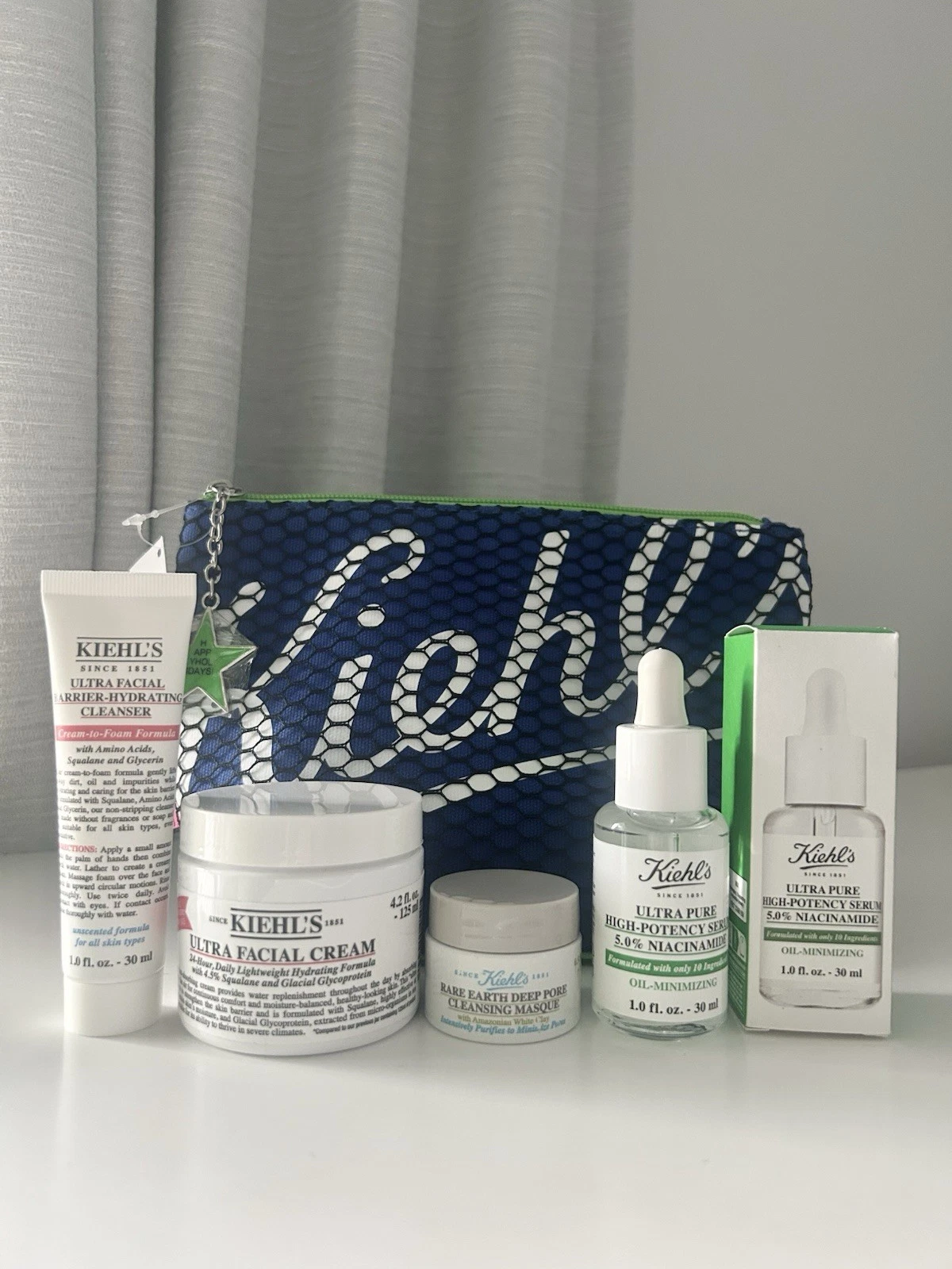 Kiehls Kiehl’s Ultra Facial Cream Niacinamide Serum Cleanser Face Mask & Bag