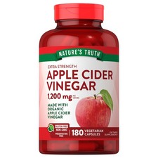 Nature's Truth Apple Cider Vinegar 1200mg, 180 Vegetarian Capsules