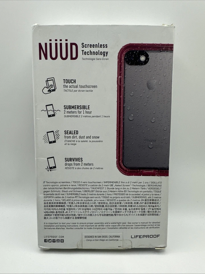 LifeProof NÜÜD Apple iPhone 7 Plum Reef Waterproof Case Screenless – New - Image 3 of 4