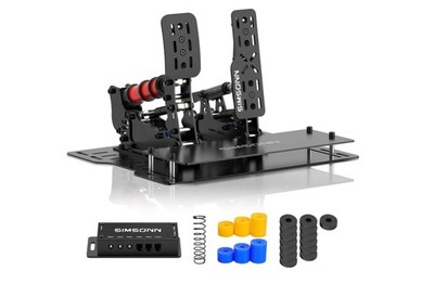 SIMSONN Plus X P2-H2 Sim Racing Pedale mit Baseplate + VAM Pro Haptic Set   Neu