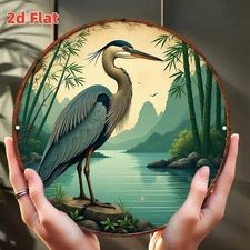 2D Flat, 2D Flat Aluminum Round Metal Sign 7, 877, 87 Inch, Pink Spotted Deer Ch