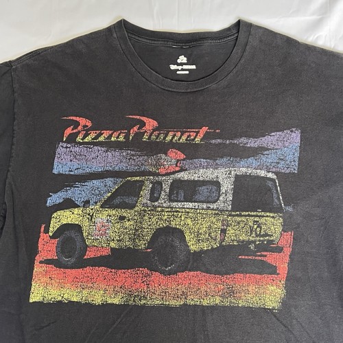Disney Pixar Shirt 2XL Black Toy Story Planet Pizza Truck Buzz Woody Flik 3119
