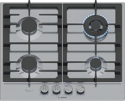 BOSCH PCH6A5I90 GASKOCHFELD 60 CM 4 FLAMMEN EDELSTAHL GUSSROSTE