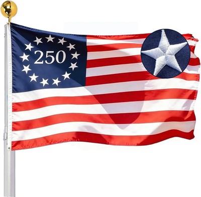 America 250 Flag, USA 250Th Anniversary 3X5, Heavy Duty Outdoor Embroidered Bann