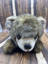 Vintage Teddy Bear Plush Laying Down Applause Stuffed Animal Doll 1988