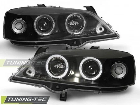 Faros Angel Eyes Para Opel Astra G Año 98-05 Negro - Imagen 2 de 2