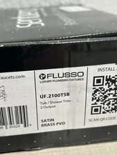 Isenberg by Flusso UF .2100TSB Tub/Shower TRIM-2-OUTPUT Satin Brass PVDFinish