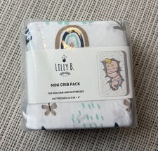Lilly B 3 Pack Organic Cotton Fitted Crib Sheets  Waterproof Mattress Protector