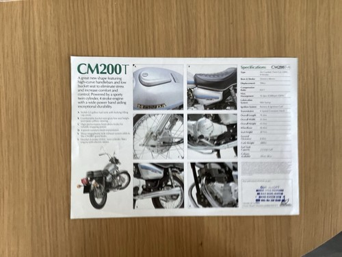 HONDA CM200T MOTORCYCLE BROCHURE / CATALOGUE VINTAGE 1970’s - Picture 3 of 3