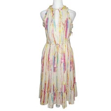 Black Tape Sunshine Burst Drawstring Midi Dress Petite Small NWT Resort Wear