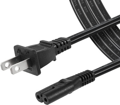 12FT Power Cord Compatible TCL Roku Samsung LG TV Non Polarized AC Power Cable R