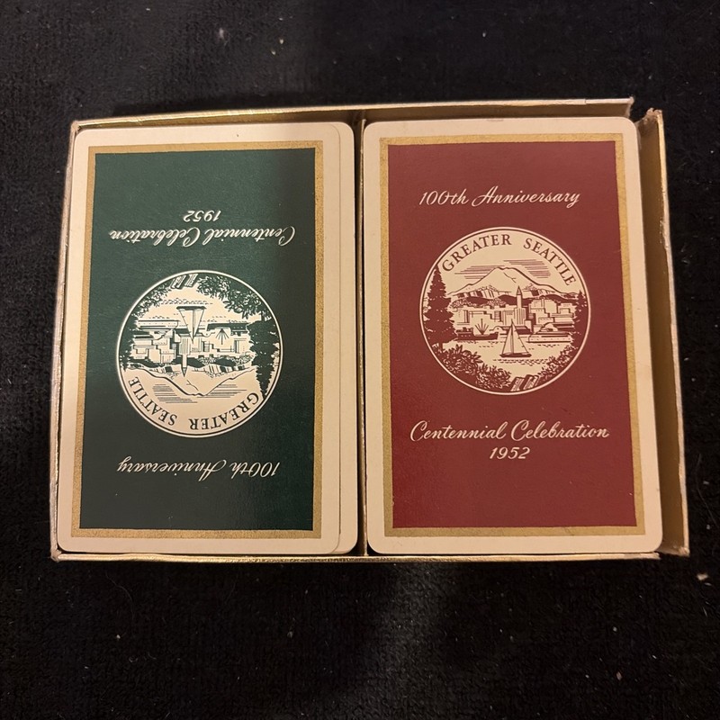Greater Seattle 100th Anniversary Centennial Celebration 1952 Playing Cards