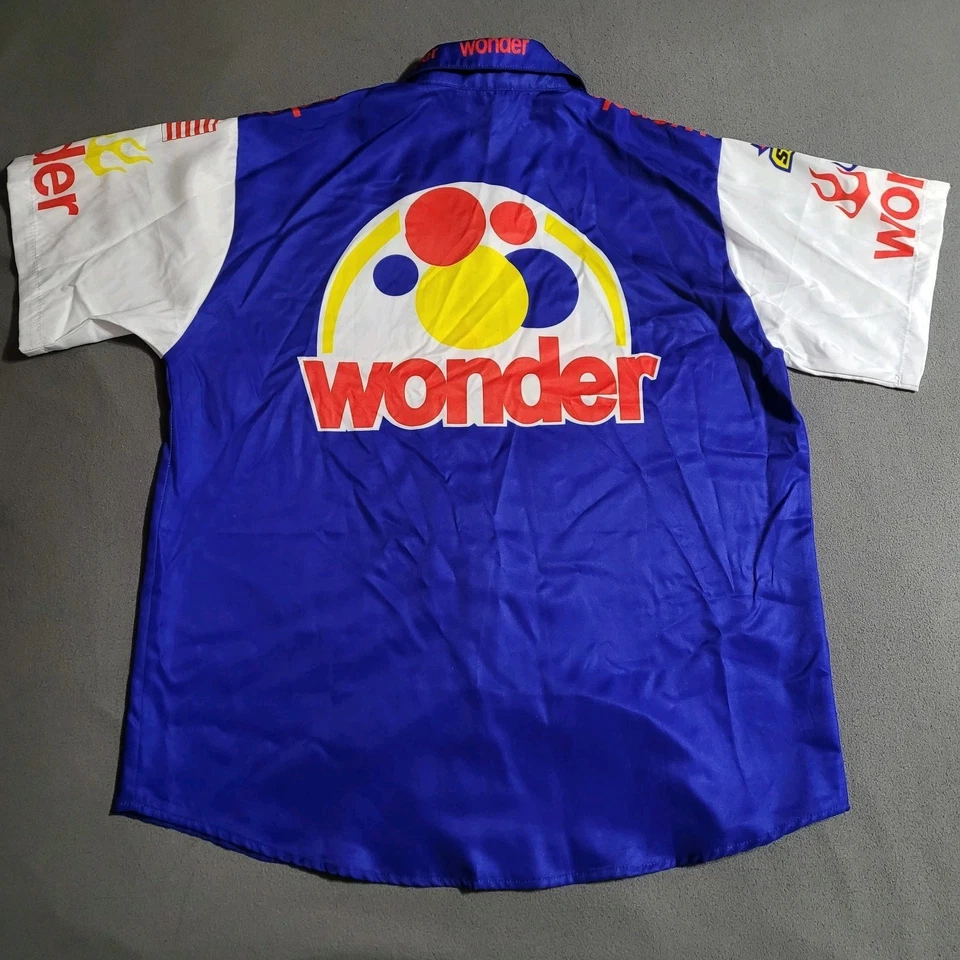 CAMISA RICKY BOBBY NASCAR Para Hombre GRANDE Wonder Bread Talladega Nights Crew Racing Foto 2 de 4