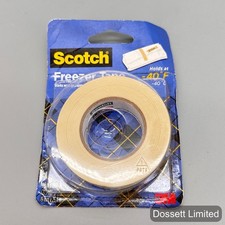 Scotch Freezer Tape 3/4 in x 1000 in Low Temp Labeling Sealing Tan 3M -40°F