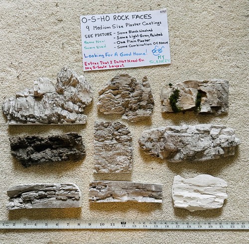 HO or S or O SCALE - ROCK CASTINGS - Brand? - Plater - Black Ink Washed ...