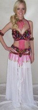 Velvet BELLYDANCE Costume FUCHSIA Medium Size...