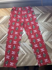 Cat  Jack Flannel PJ Bottoms  Thankful For Dinasours  Boy XL/16 T-REX Santa