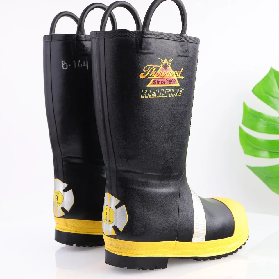 Botas Thorogood Hellfire para hombre talla 9 bombero punta de acero NFPA 1971 807-6000 Foto 4 de 4