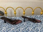 Purple Snakeskin Strappy Mule Kitten Heel Sandals Size 9 Nordstrom — photo 2
