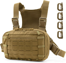 Tactical EDC Chest Bag Utility Molle Chest Rig Pouch with CCW Compartment Adjust