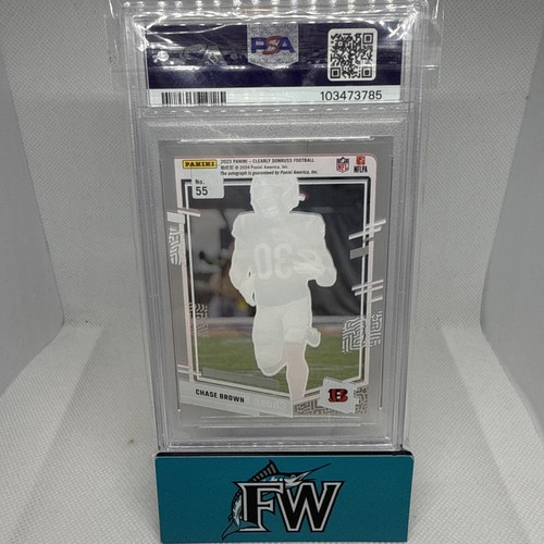 2023 Clearly Donruss Chase Brown Rated Rookie Auto #55 PSA 10 GEM 💎 - Bild 2 von 2
