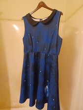 Hot Topic BBC Doctor Who Her Universe Tardis Navy Galaxy Dress Size 1