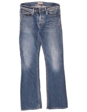 TOMMY HILFIGER Mens Bootcut Jeans W32 L32 Blue Cotton BM09
