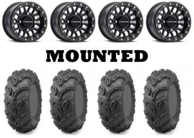 Kit 4 Maxxis Zilla 28x9-14/28x11-14 on Raceline Podium Beadlock Matte Black FXT