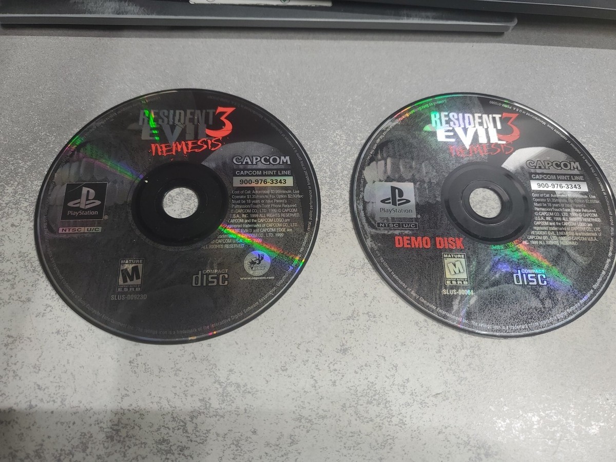 Resident Evil 3: Nemesis & Dino Crisis Demo - Discs Only - Good