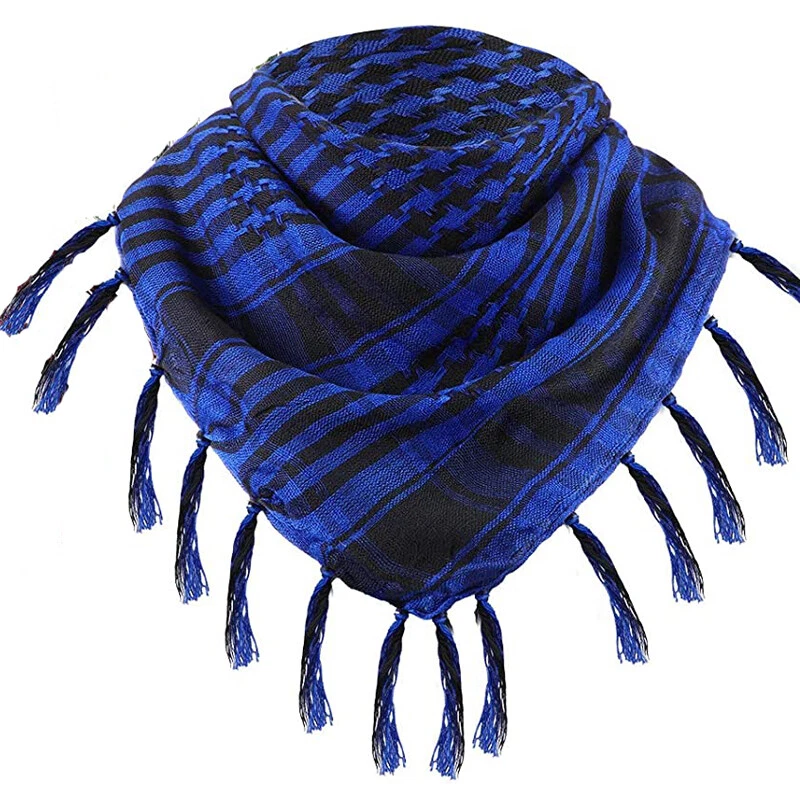 Shemagh Keffiyeh Bufanda Turbante para Hombres Mujeres Árabe Mantón A Cuadros Flecos Bufandas Foto 3 de 4