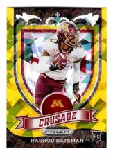 Rashod Bateman 2021 Panini Draft Picks Prizm Gold Ice Crusade #166 Rookie Card