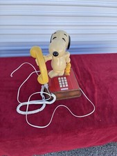 Vintage Snoopy and Woodstock Phone/Head Turns Telephone Untested As-is