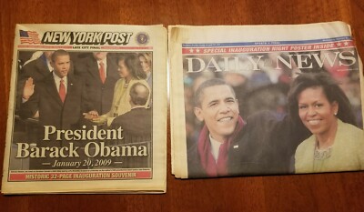 New York Post and Daily News Newspaper Obama Inauguration Special Edition