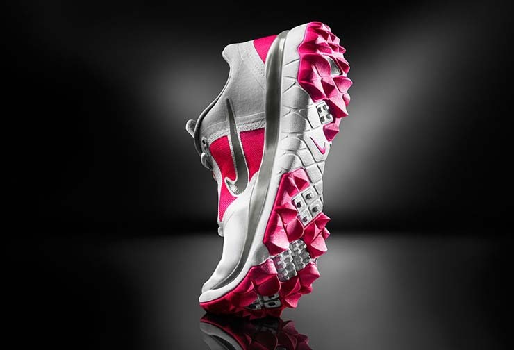 Nike FI Impact Golf Shoes, White / Grey / Vivid Pink, Women SIZE