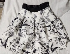 WHBM Skirt Size 8P Designer Floral A-line NWT Old Money Opera $140 MSRP Pockets