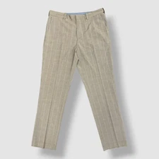 Perry Ellis Portfolio Men's Beige Modern-Fit Stretch Dress Pants Size 38W 30L