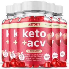 KetoFit Keto ACV Gummies, Keto Fit Max Strength ACV Gummies 5 Pack 
