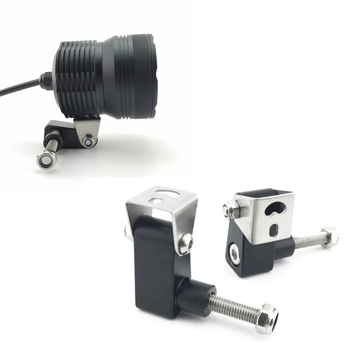 2Pcs Motorcycle Spotlight Metal Adjustable Bracket Fog Light Mount