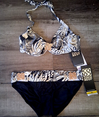 Neu 123 $. Coco Reef 34D Bügel Bikini Badeanzug SET Medium D Cup