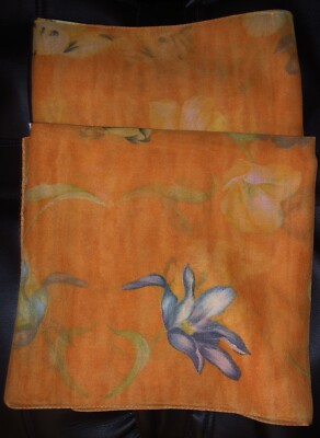 Designer Schal aus Italy, 156x33 cm, made in Italy,  Orange